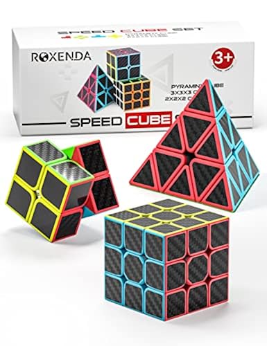 Smooth Rotation Puzzle ROXENDA Speed Cube 3x3 With Carbon Fiber